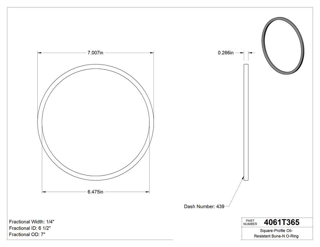 Technical drawing - 4061T365